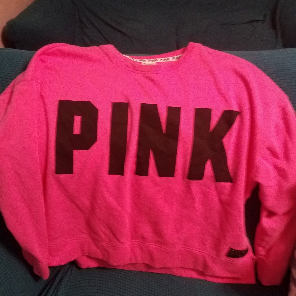 Victorias secret pink sweatshirt size L
